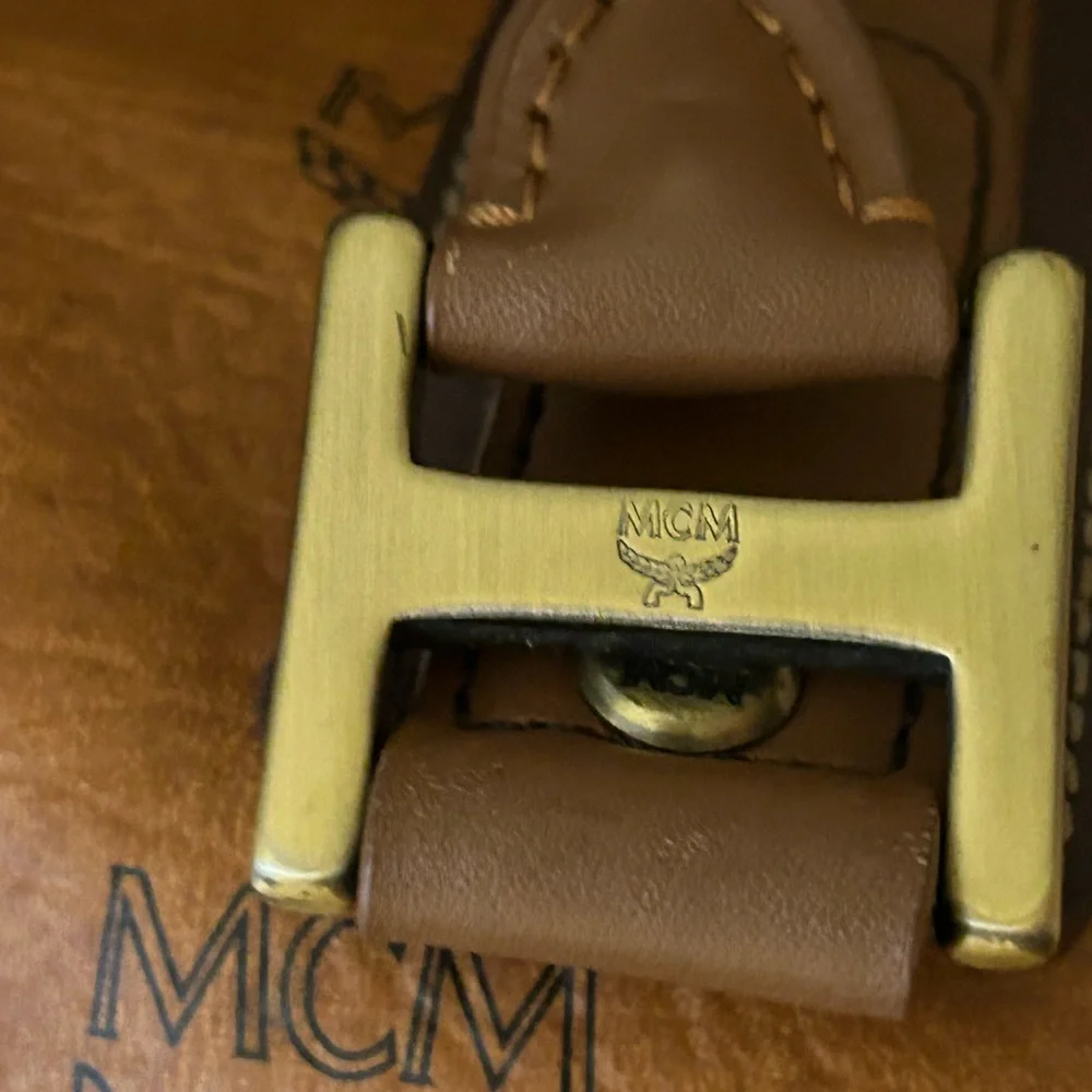 MCM Visetos Cognac Handbag - Picture 10 of 14